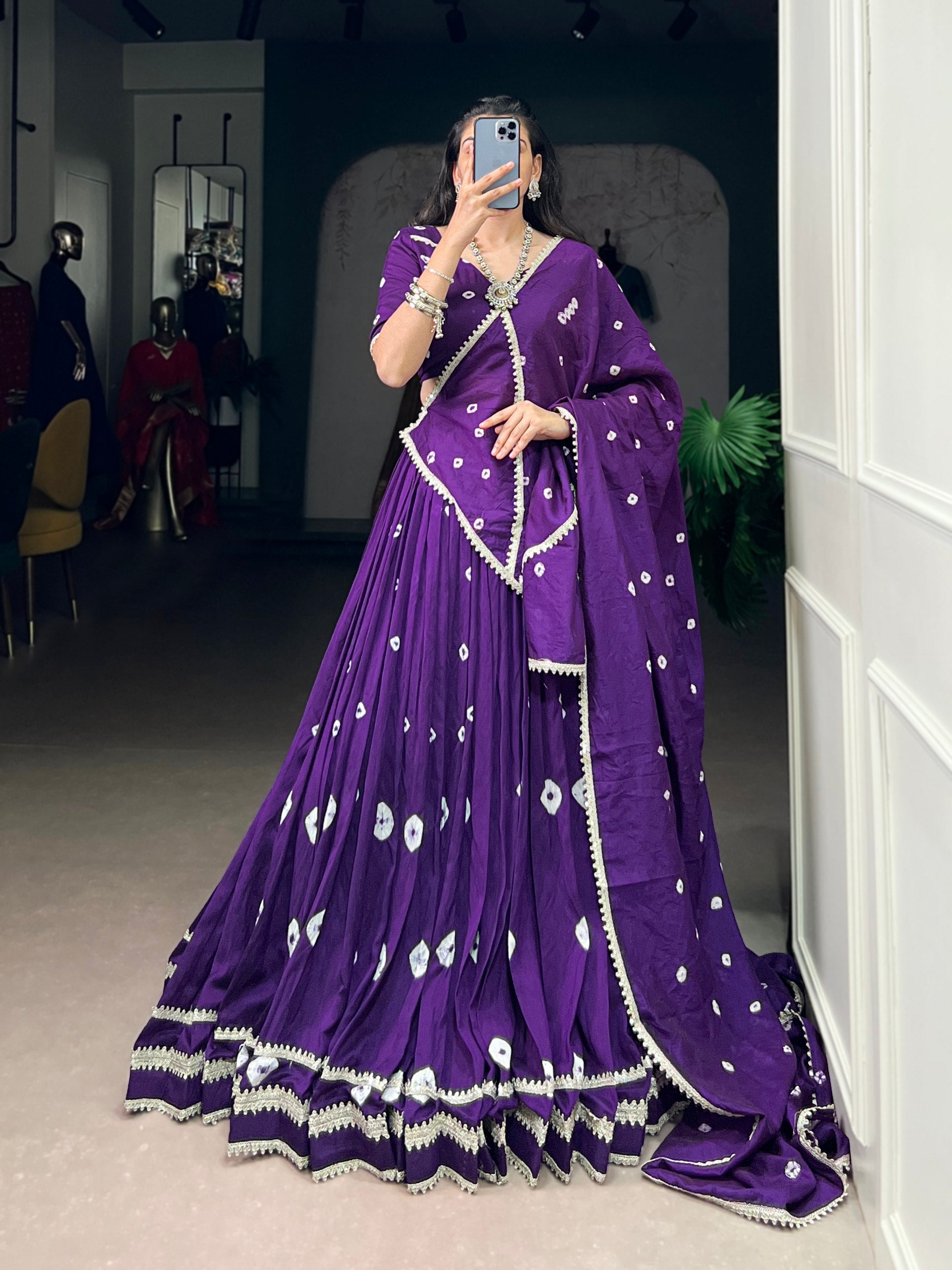 Radhika Pure Chanderi Bandhej Lehenga Choli