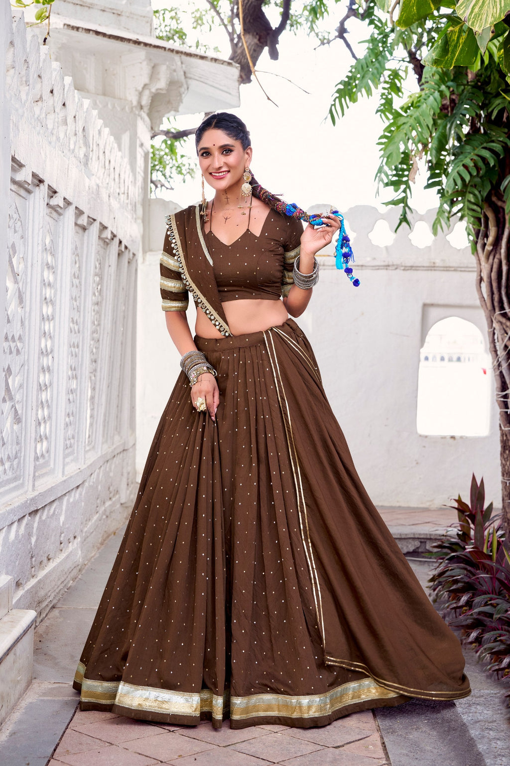 Aahana Pure Chanderi Zari Weaving Lehenga Choli