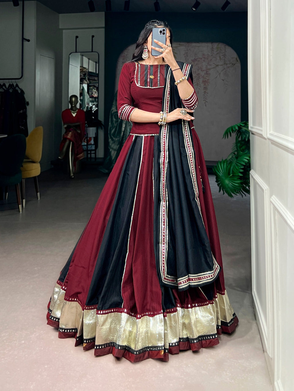 Aarna Chinon Designer Lace Lehenga Choli