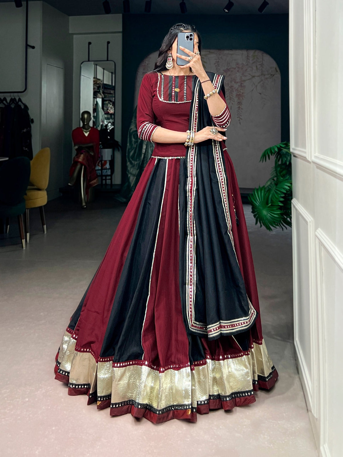 Aarna Chinon Designer Lace Lehenga Choli