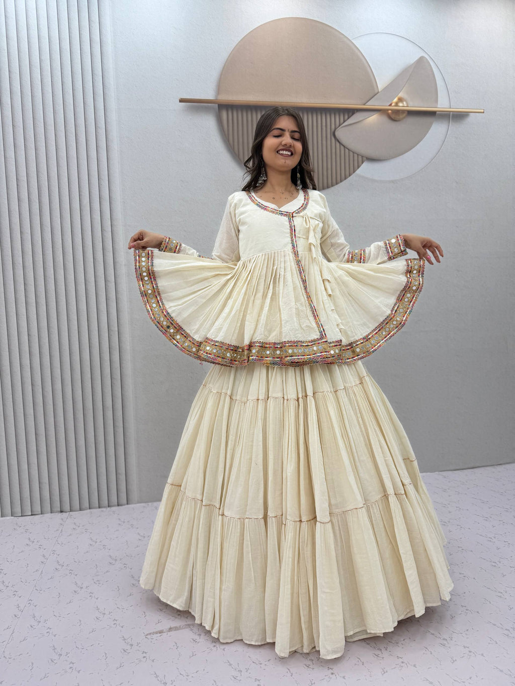 Vaanya Pure Cotton Gamthi Lehenga Choli