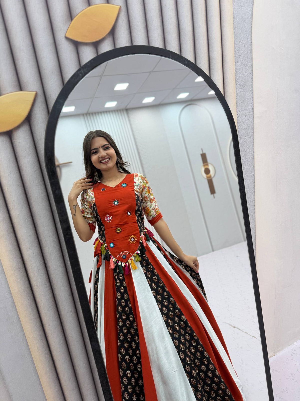 Riya Pure Cotton Hand Work Kediyu Lehenga Choli