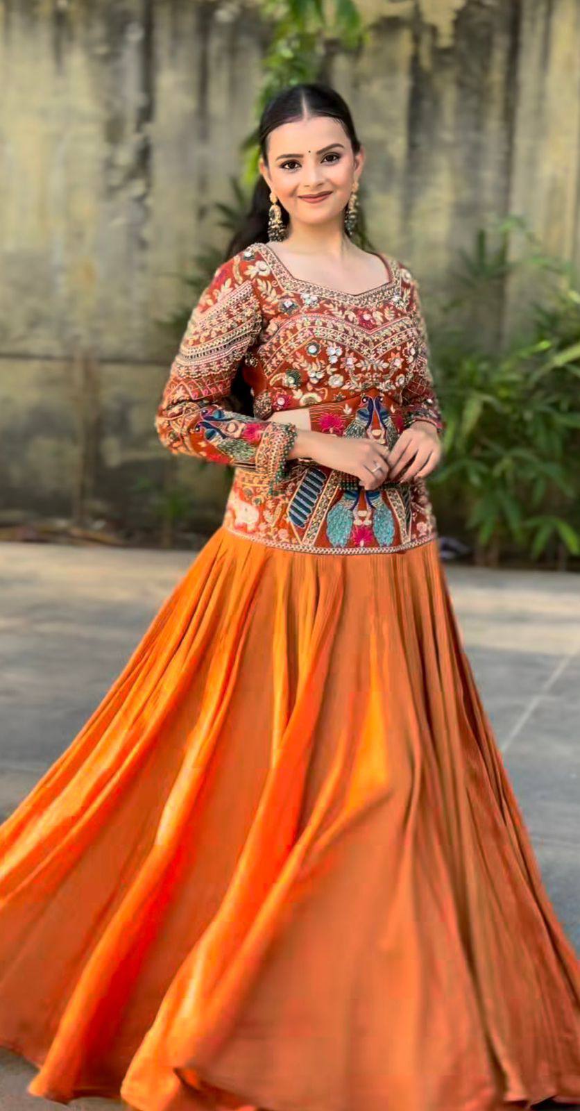 Aarini Chinon Silk Embroidery Sequin Lehenga Choli