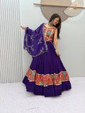 Reya Silk Mirror Work Rion Cotton Lehenga Choli