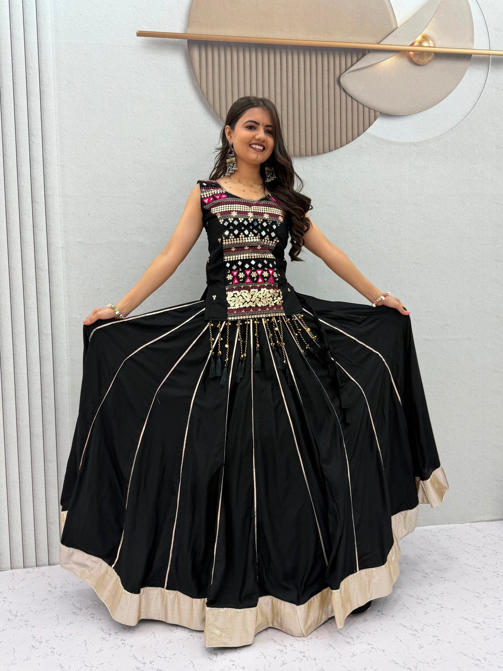 Sharvya Pure Cotton Mother-Daughter Lehenga Choli