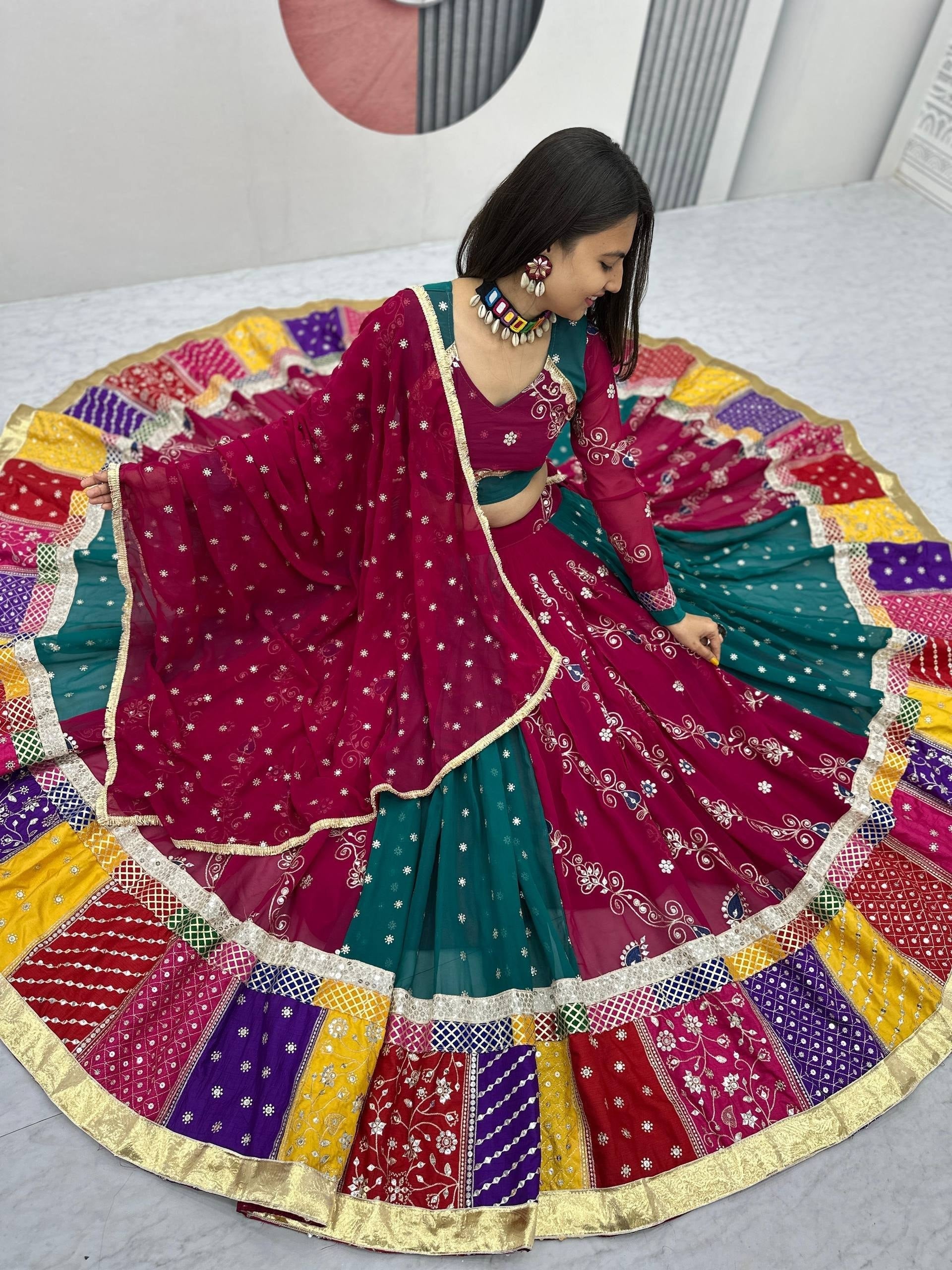 Zoya Fox Georgette Embroidery Lace Lehenga Choli