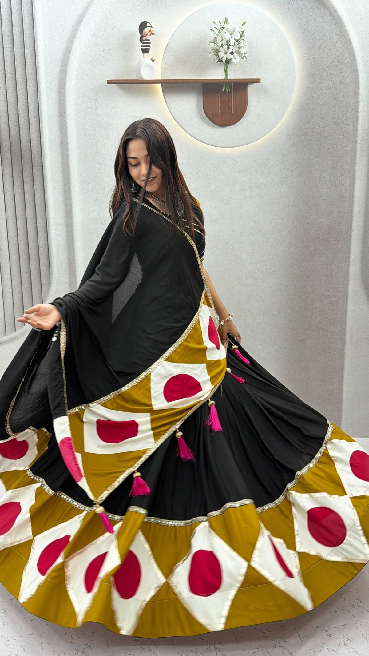 Tanirika Pure Cotton Gota Patti Lehenga Choli