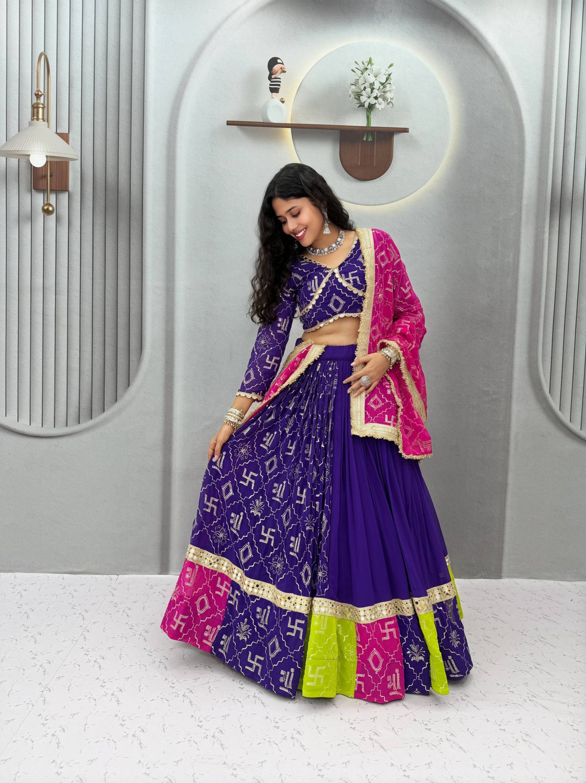 Aaralika Fox Georgette Heavy Embroidery Lehenga Choli
