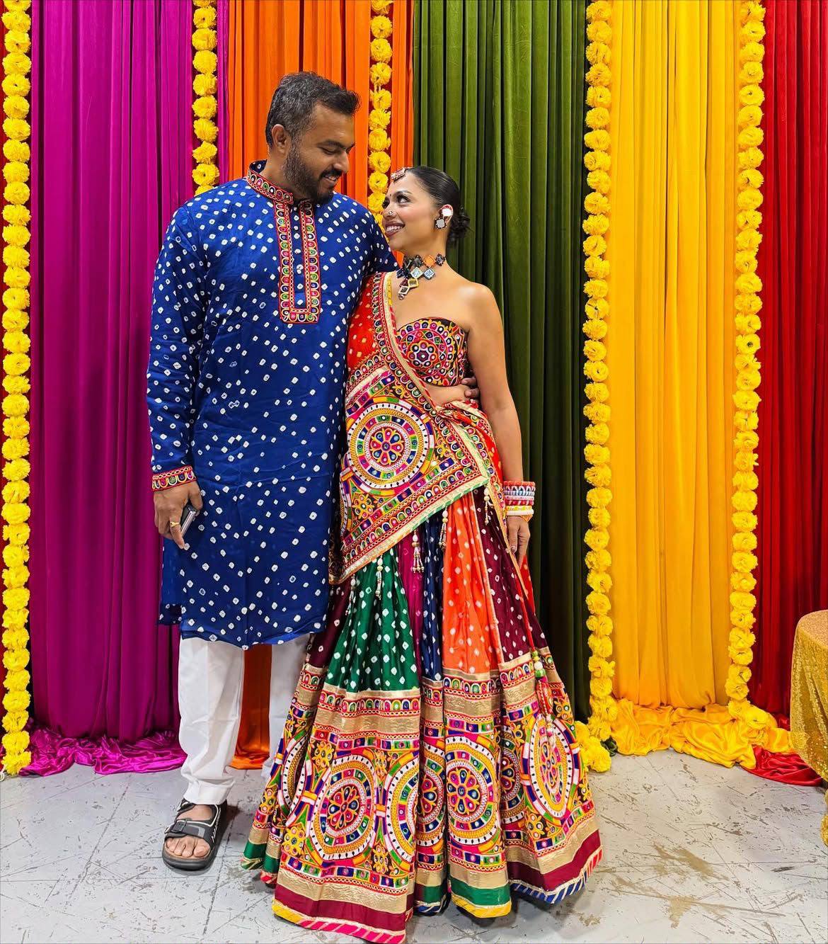 RUBIWIND MIRROR WORK LEHENGA