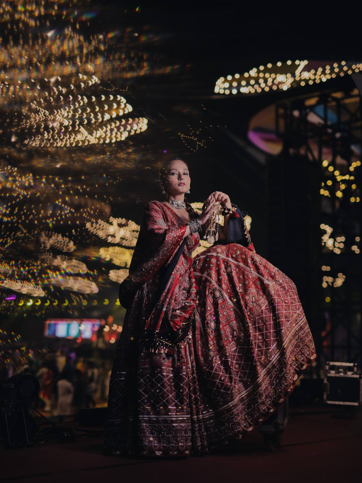 Rangqadam Mirror Work Lehenga Choli