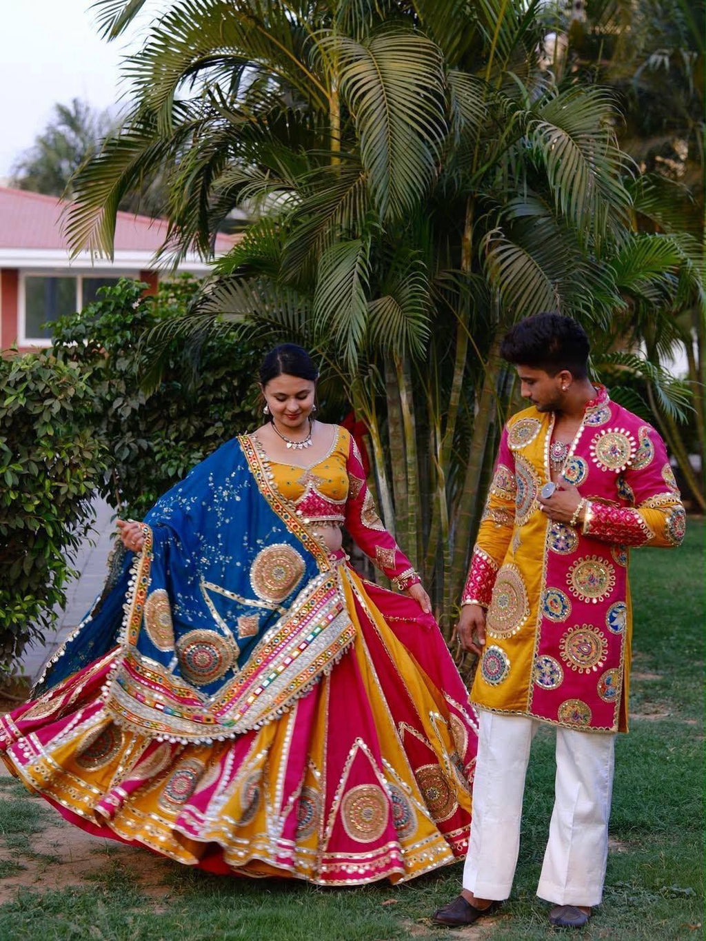 Divynaar Mirror Work Lehenga Choli