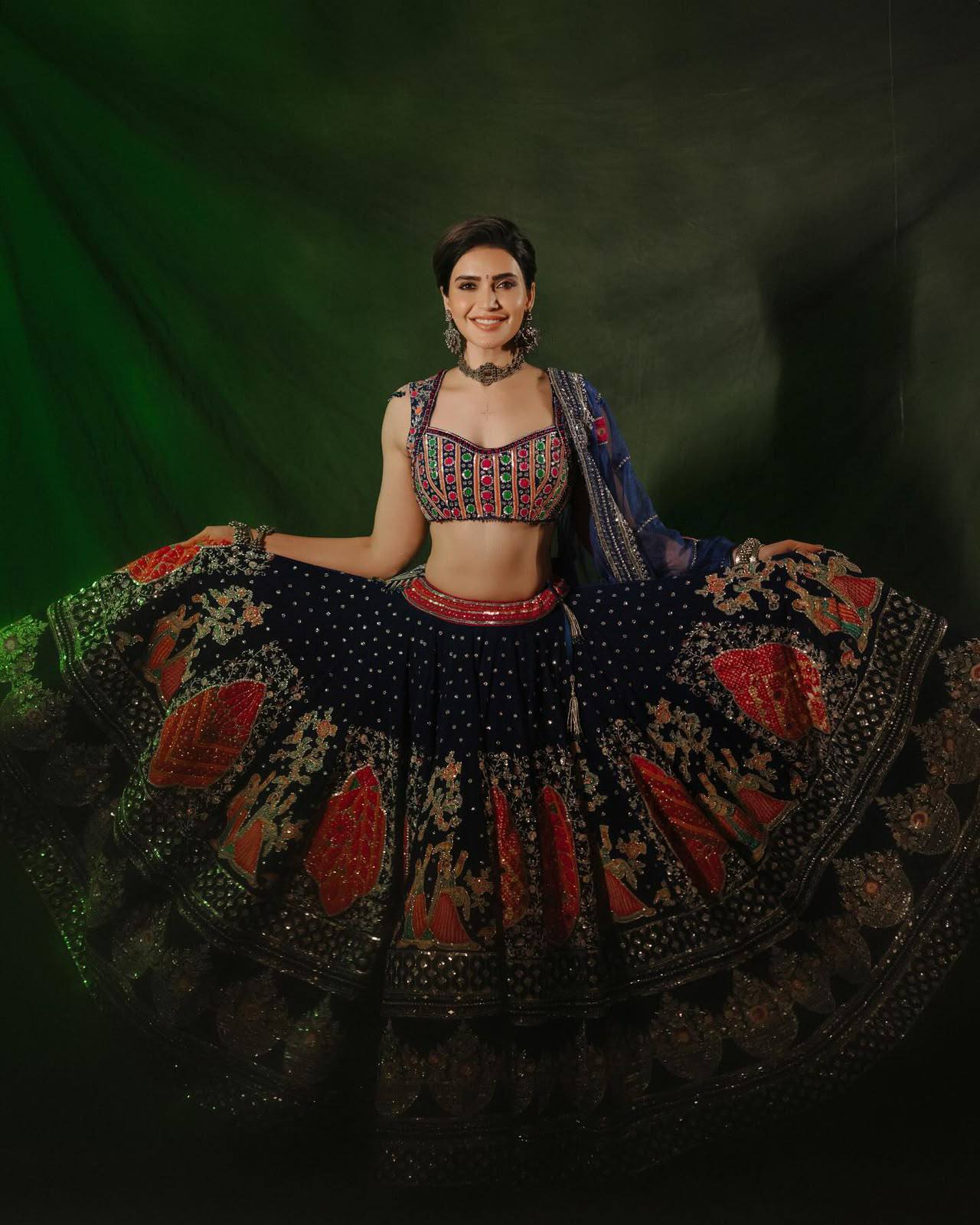 Navrooh Mirror Work Lehenga Choli