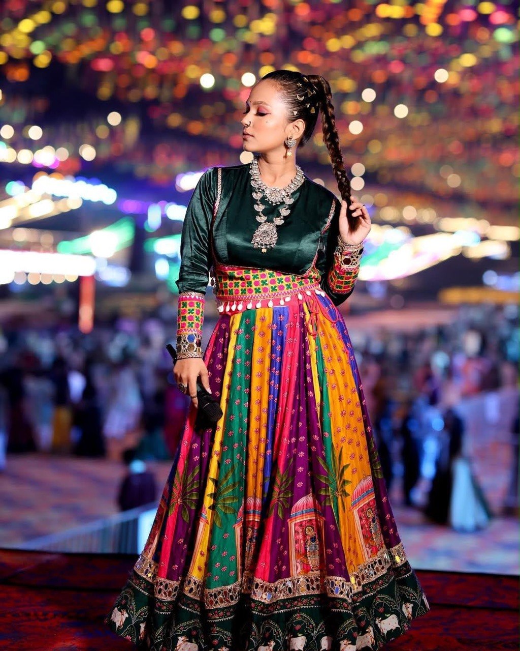 Monarch Mirror Work Lehenga Choli