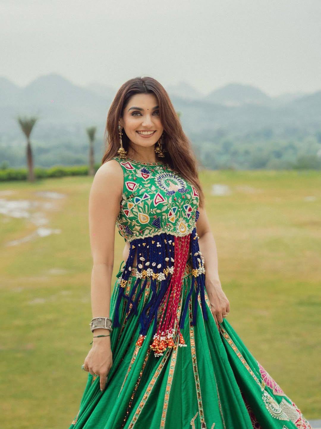 Sagnika Mirror Work Lehenga Choli
