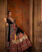 Black Color Digital Printed Mirror Work Chaniya Choli
