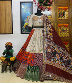 Multi Color Digital Print with Mirror Work Designer Lehenga Choli