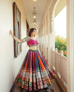 Multicolor Mirror Work Navratri Lehenga Choli