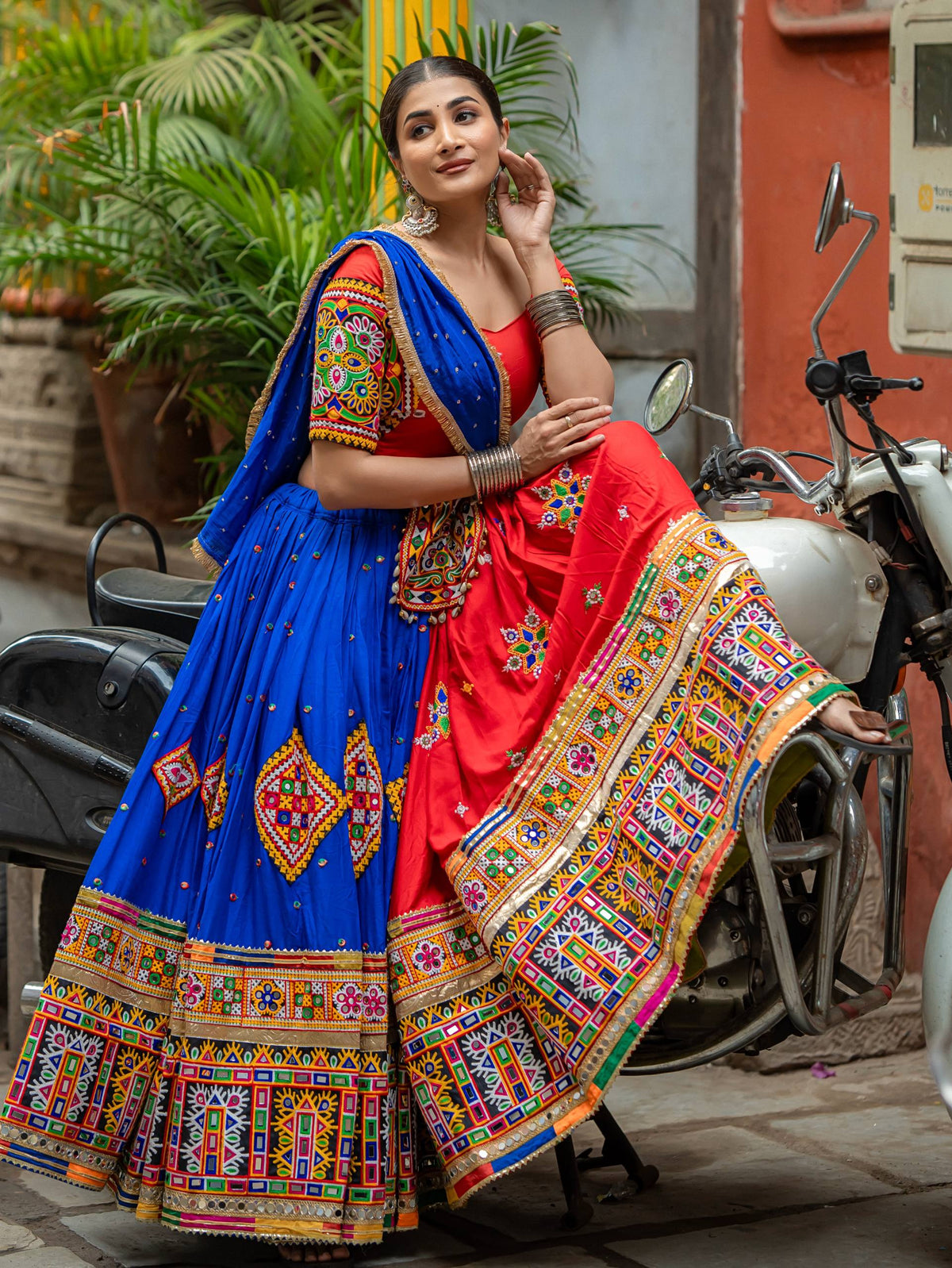 Rangoli Mirror Work Embroidered Lehenga Choli