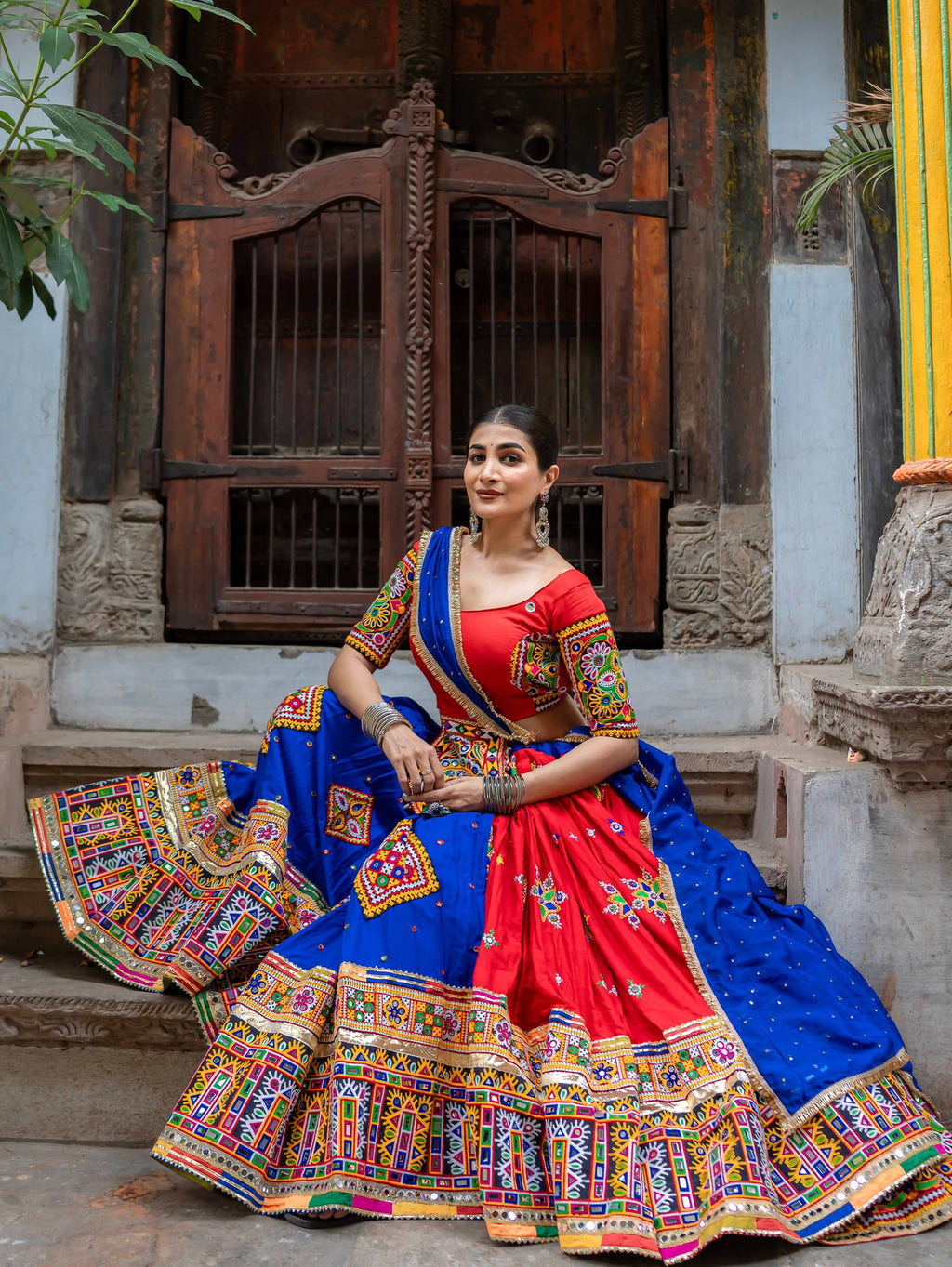 Rangoli Mirror Work Embroidered Lehenga Choli