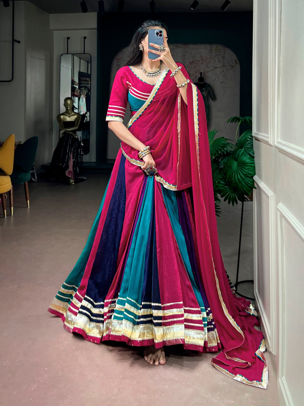 Anaya Chinon Gotta Patti Lehenga Choli