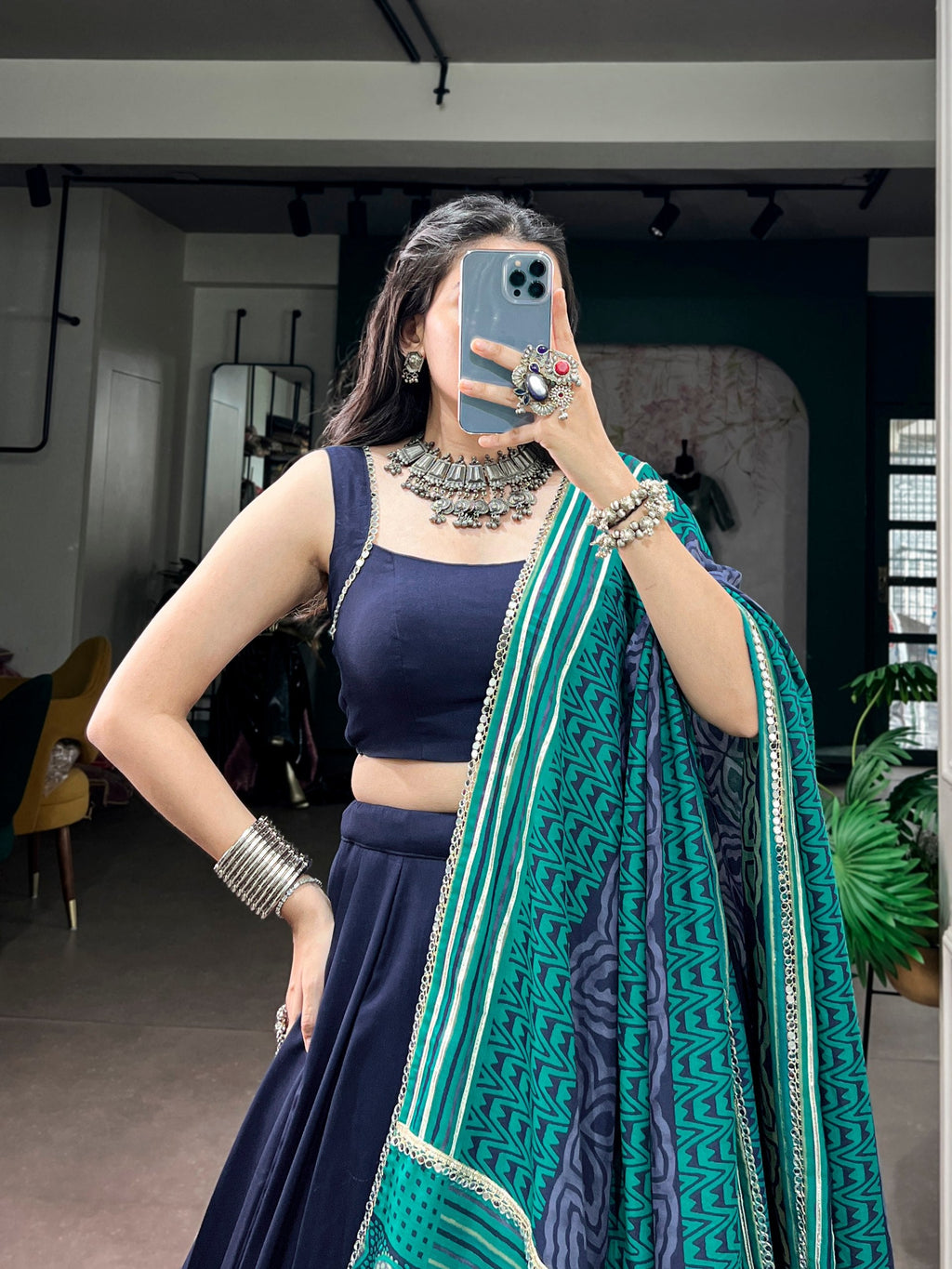 Ishita Rayon Mirror Lace Lehenga Choli