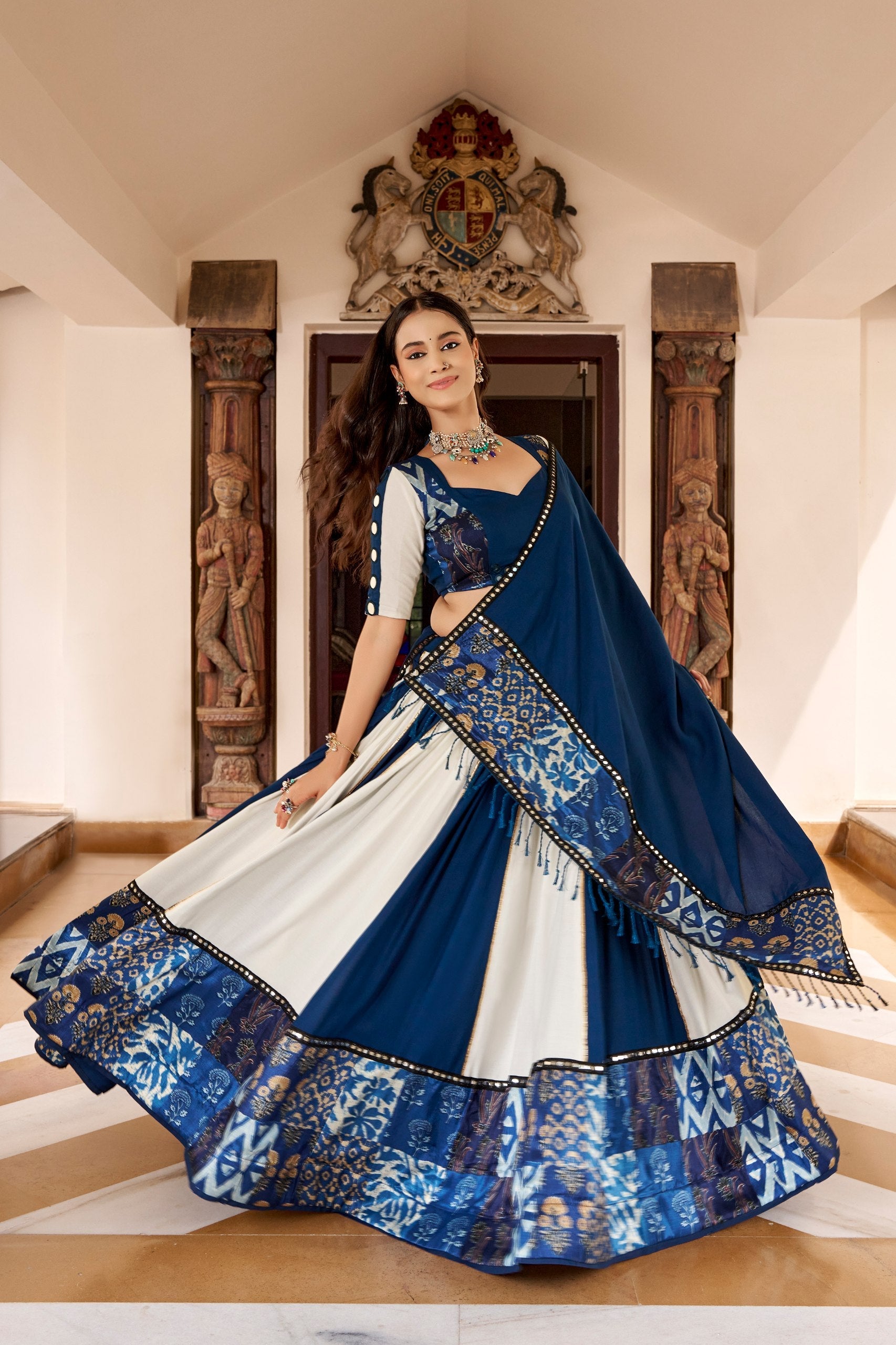 Arohi Rayon Mirror Lace Lehenga Choli
