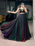 Tanisha Black Georgette Gamthi Lehenga Choli