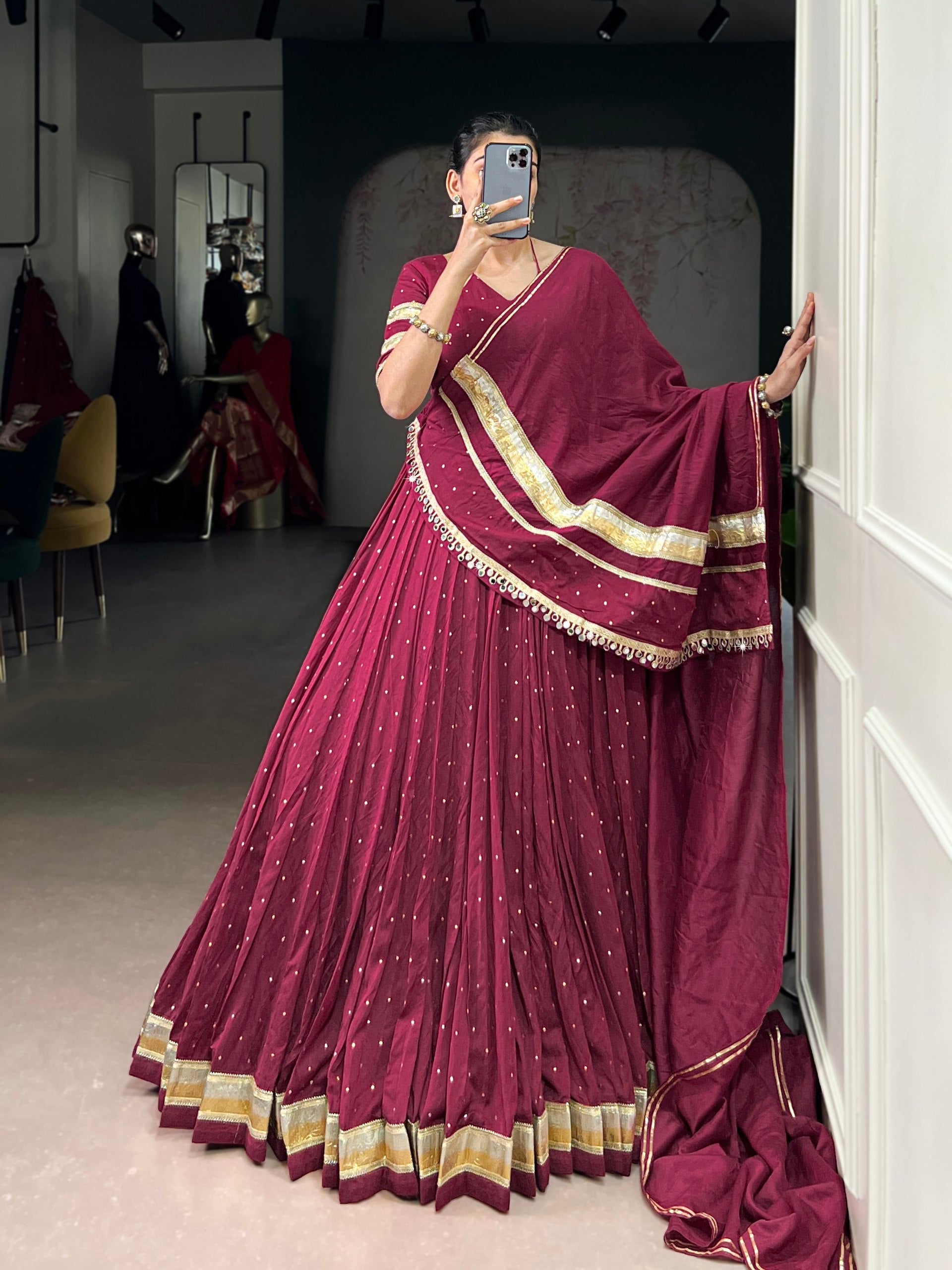 Kavya Pure Chanderi Zari Weaving Lehenga Choli