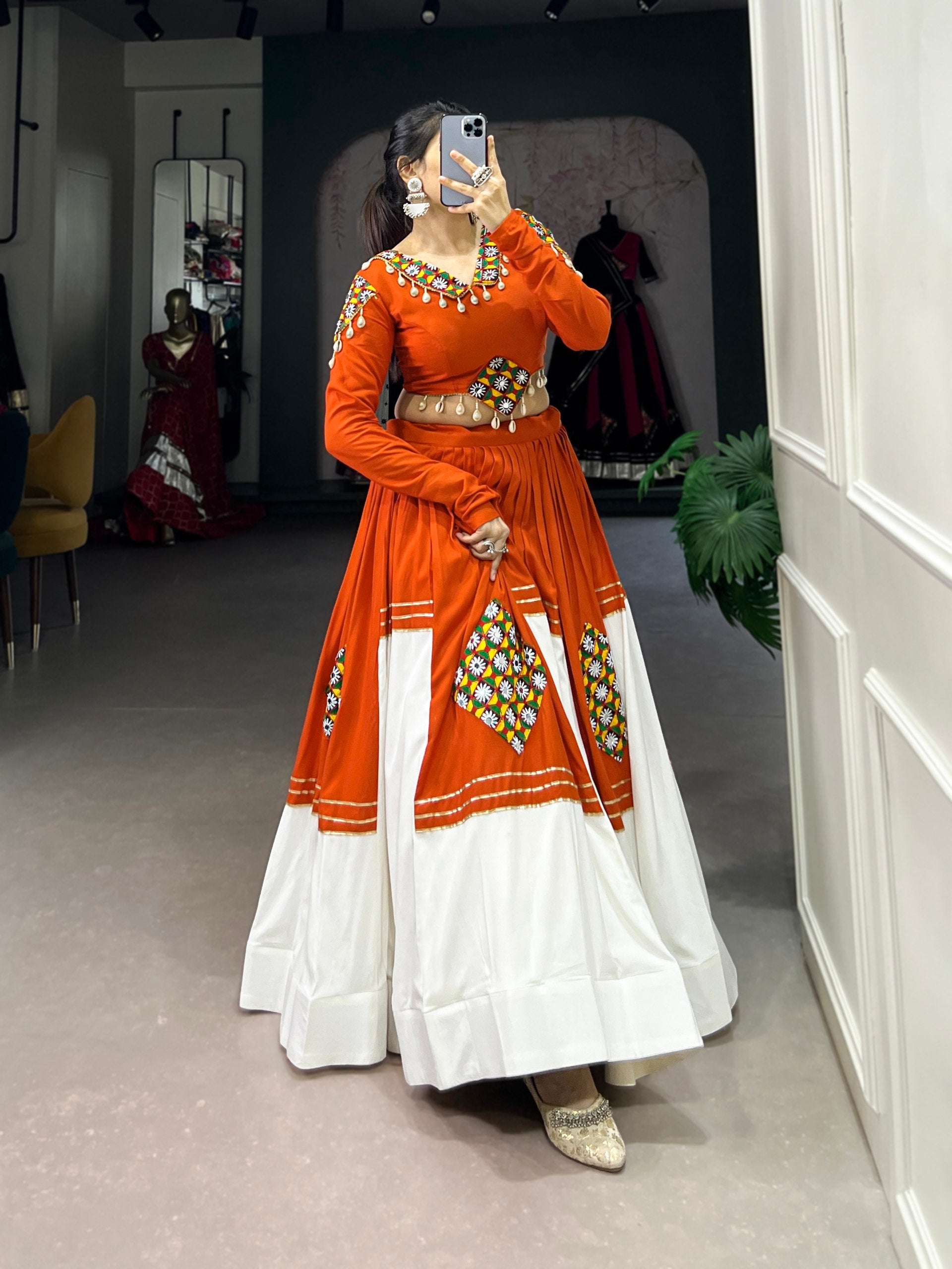 Ira Rayon Gamthi Patch Work Lehenga Choli