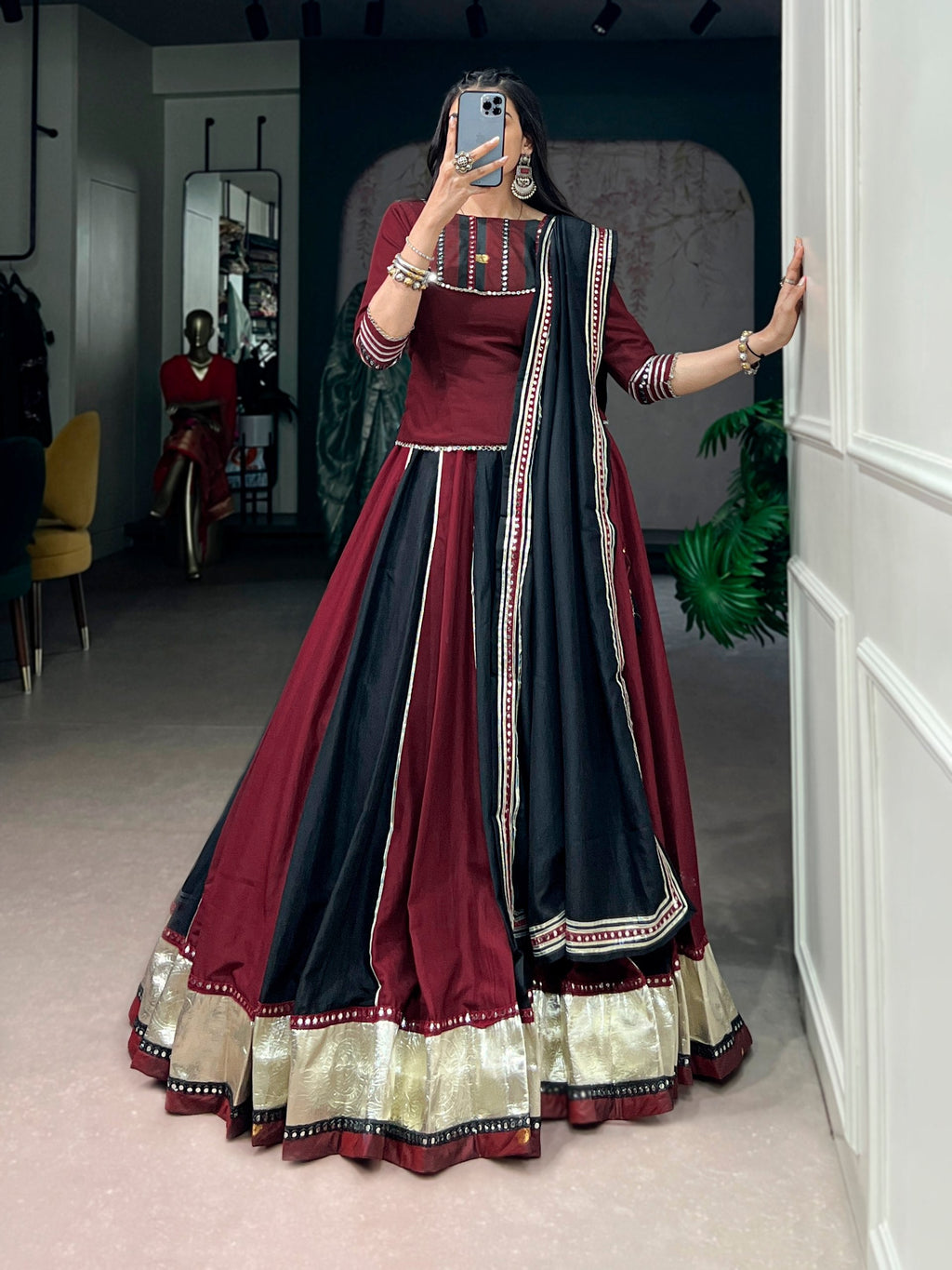 Aarna Chinon Designer Lace Lehenga Choli