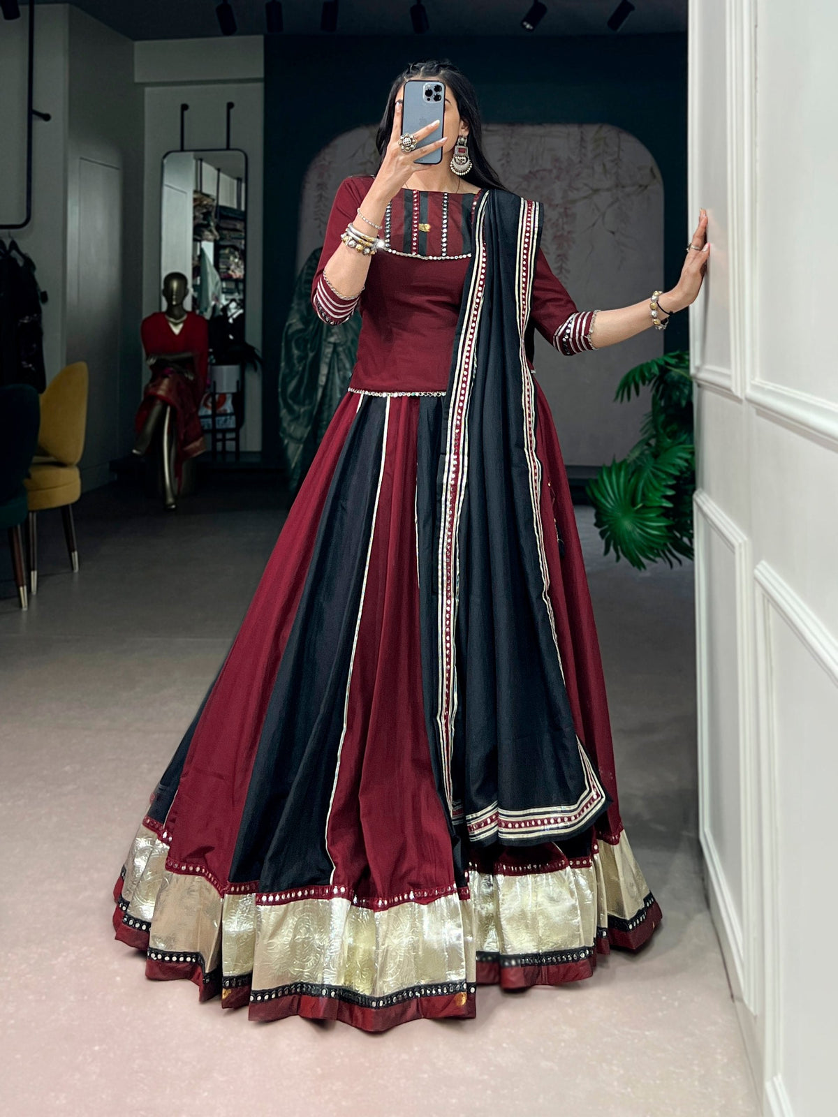 Aarna Chinon Designer Lace Lehenga Choli