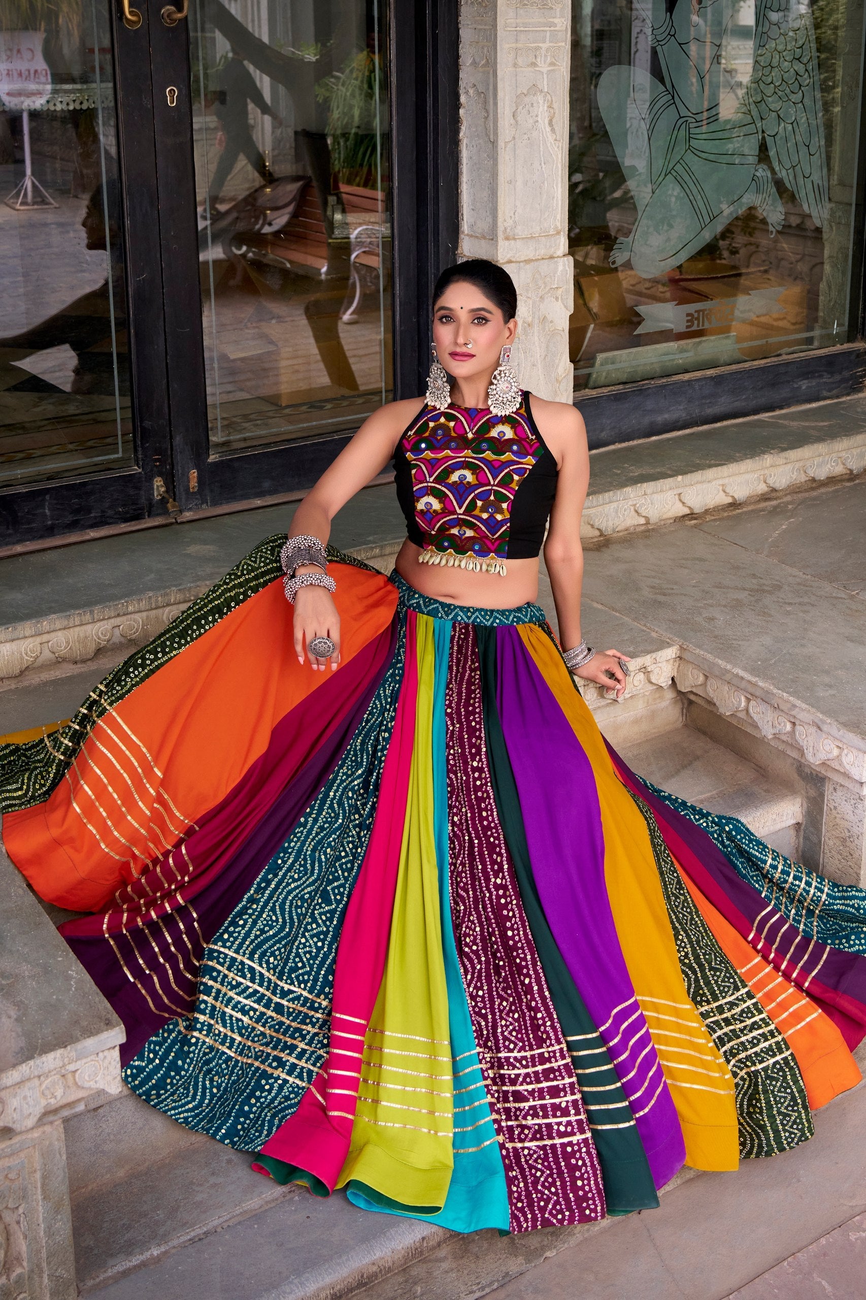 Anushree Rayon Gota Patti Lehenga Choli