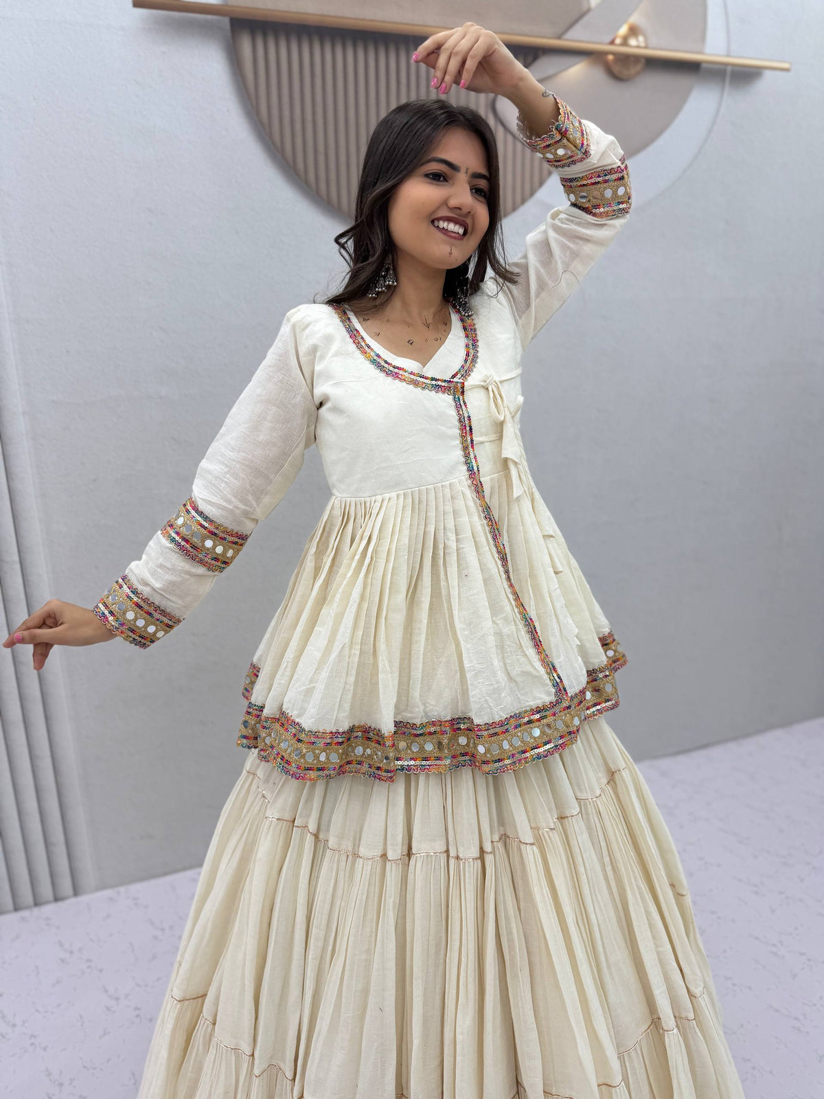 Vaanya Pure Cotton Gamthi Lehenga Choli