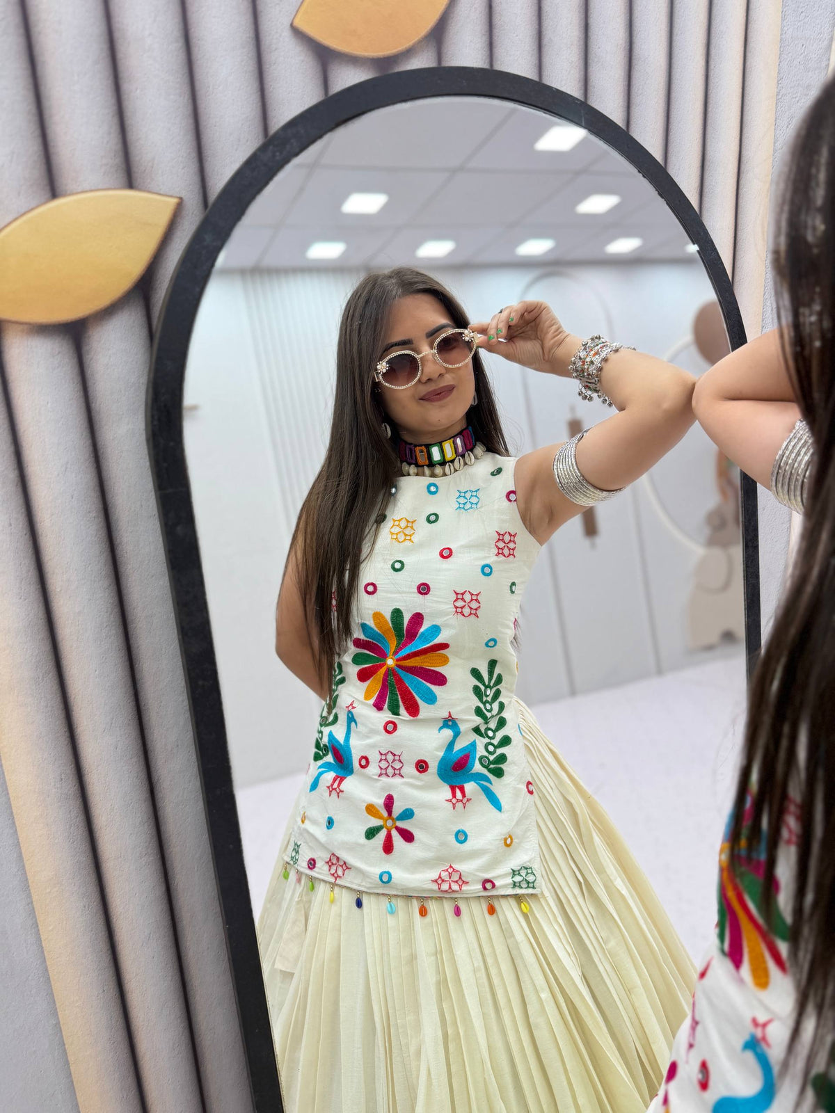 Anvika Khadi Cotton Mother-Daughter Lehenga Choli