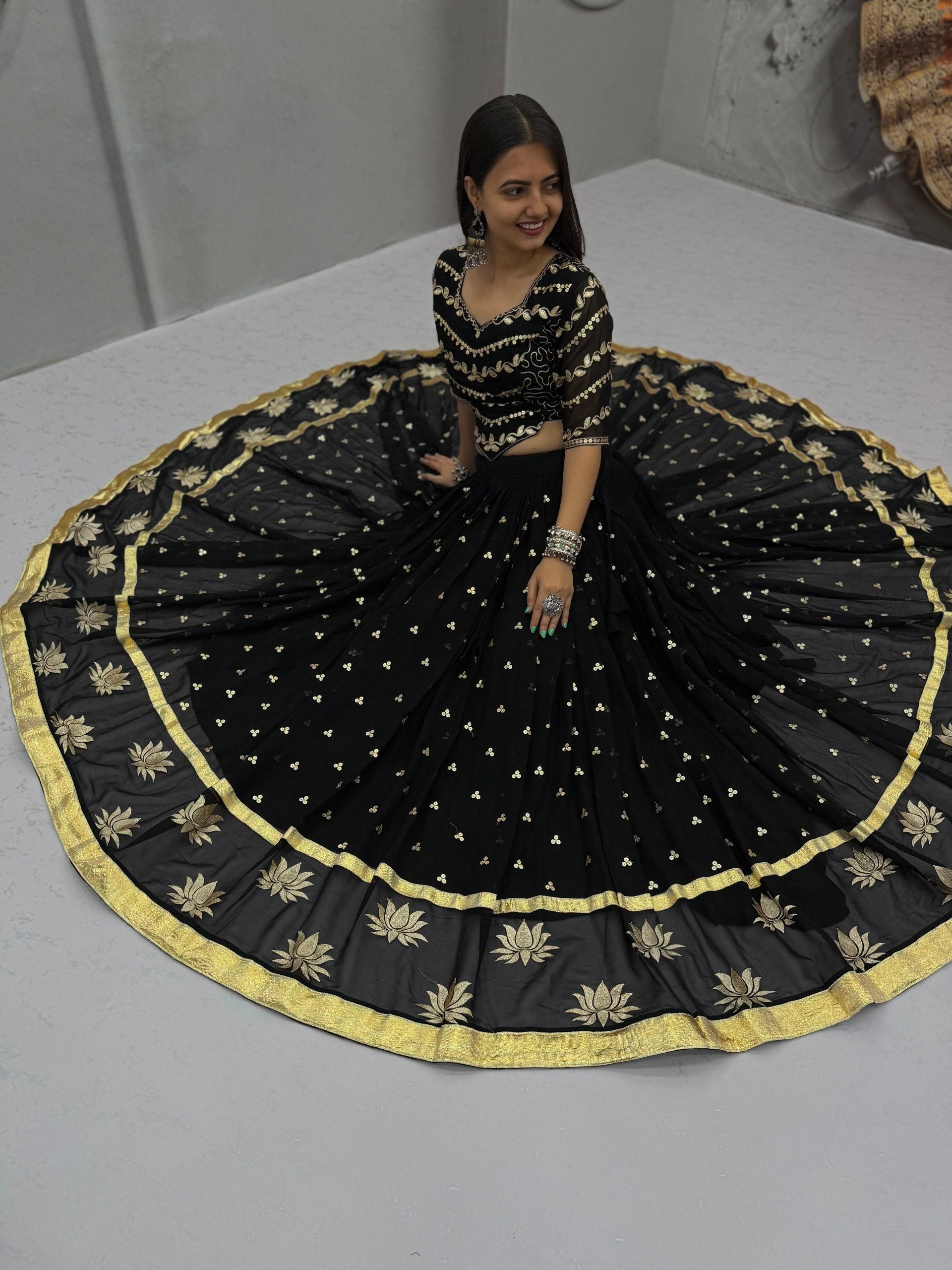 Inzara Fox Georgette Embroidery Lehenga Choli