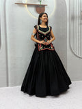 Eshwari Pure Khadi Cotton Embroidery Shrug Lehenga Choli
