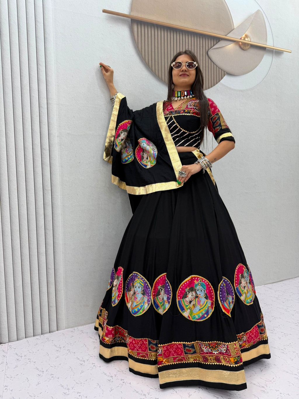 Eshita Pure Cotton Foil Print Position Print Lehenga Choli