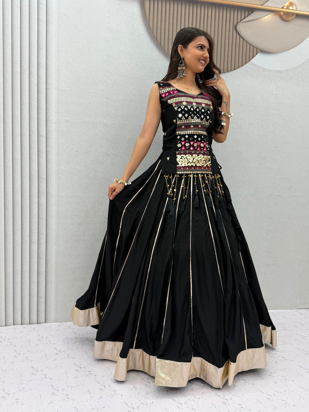 Sharvya Pure Cotton Mother-Daughter Lehenga Choli
