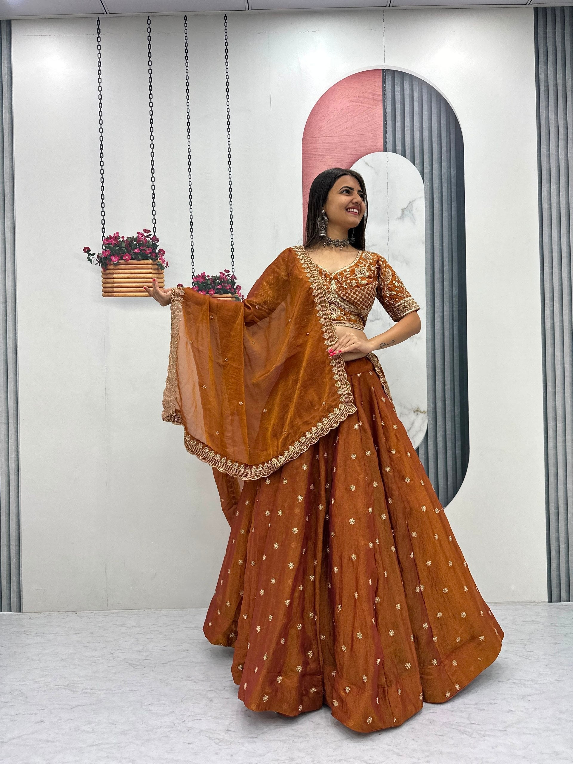 Aashrita Mosh Heavy Embroidery Sequin Lehenga Choli
