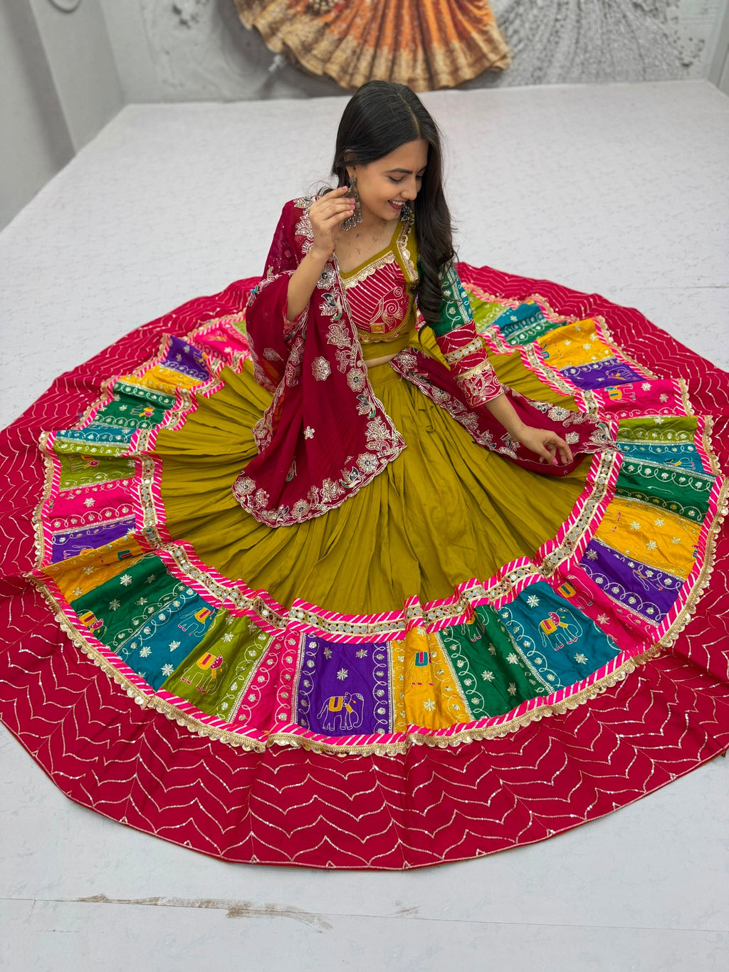 Yutika Pure Cotton Embroidery Lace Lehenga Choli