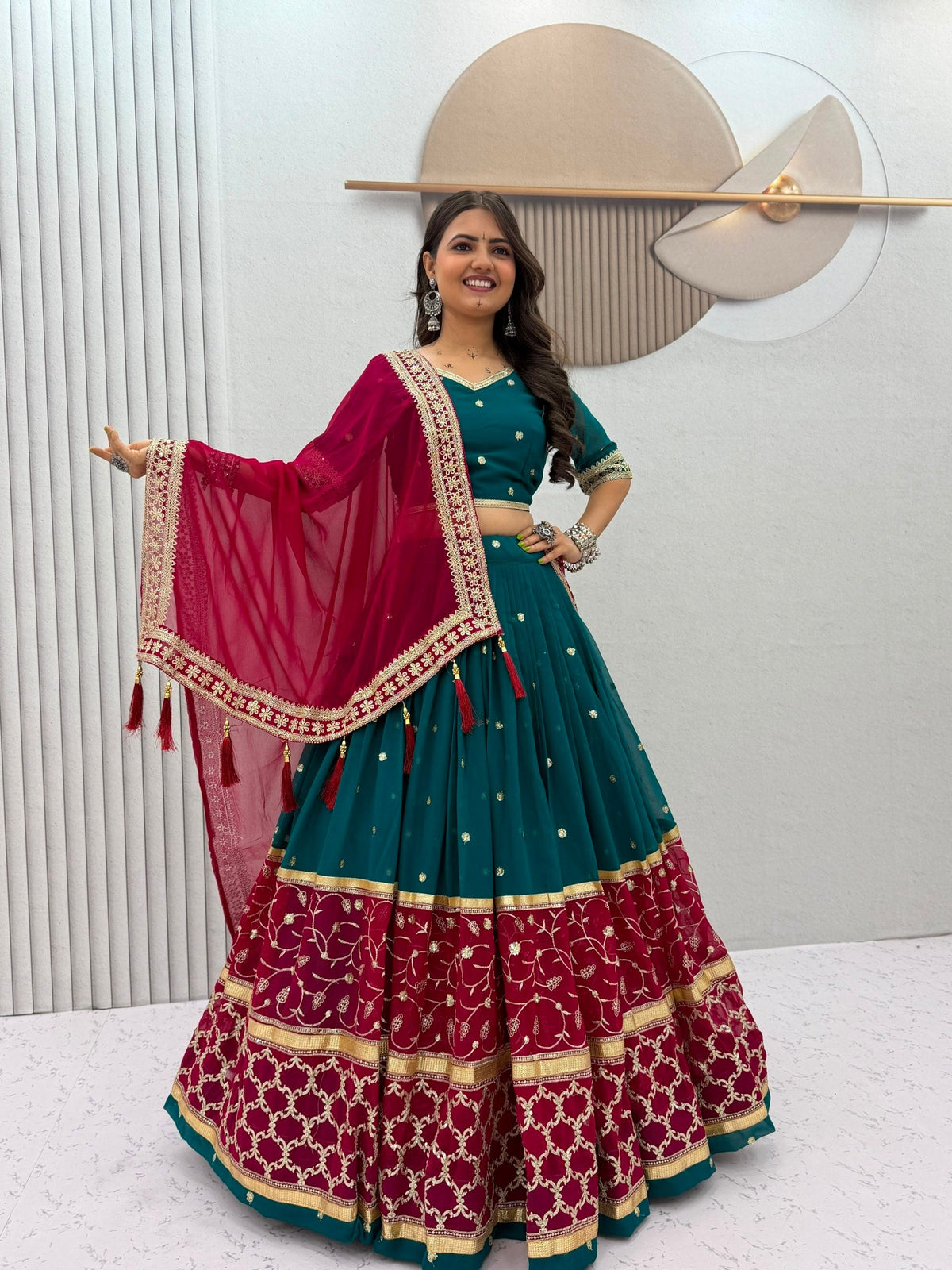 Inayaara Fox Georgette Embroidery Sequence Lehenga Choli