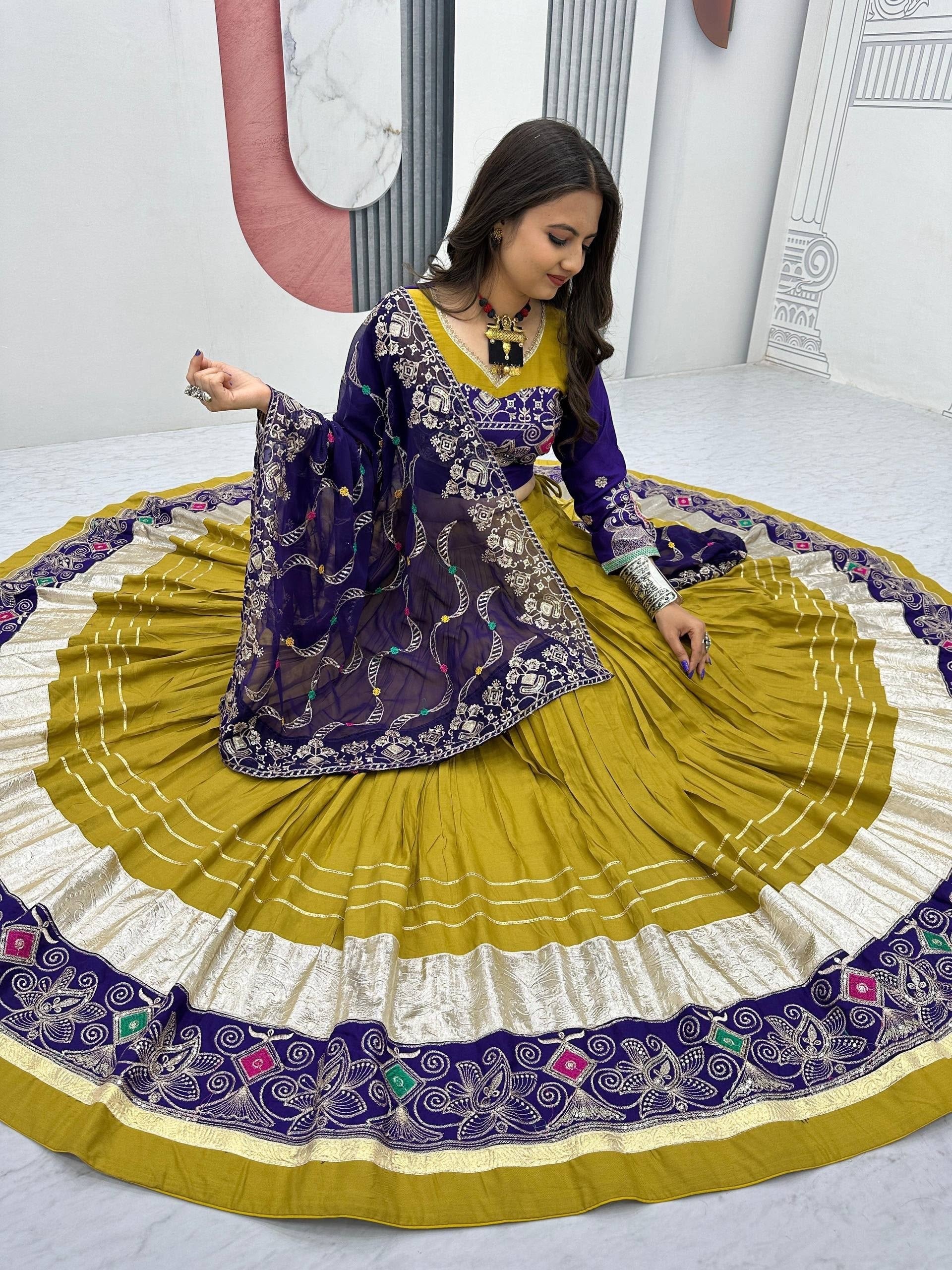 Vaishnavi Pure Cotton Embroidery Lace Lehenga Choli