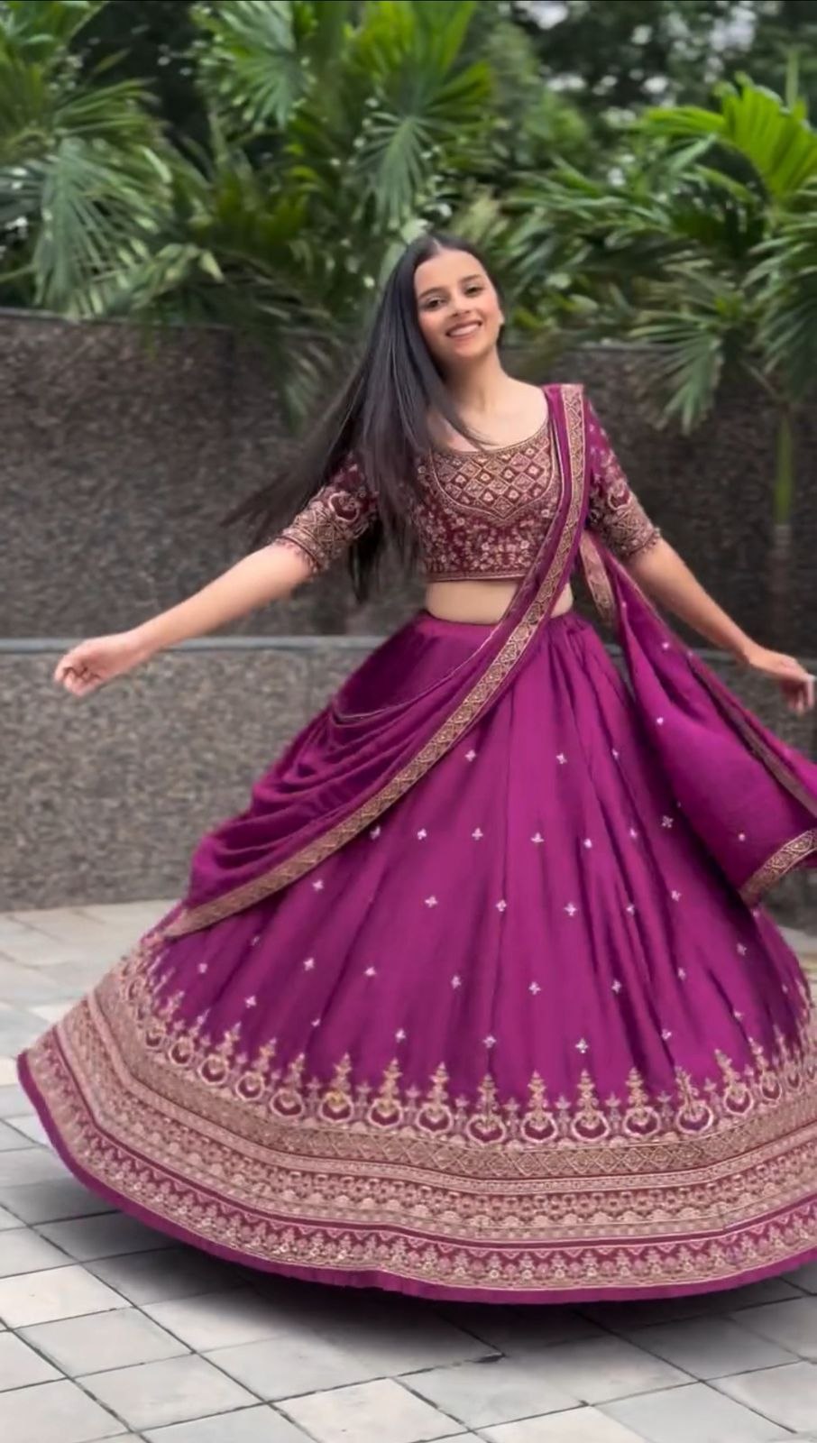 Aarika Chinon Heavy Embroidery Lehenga Choli
