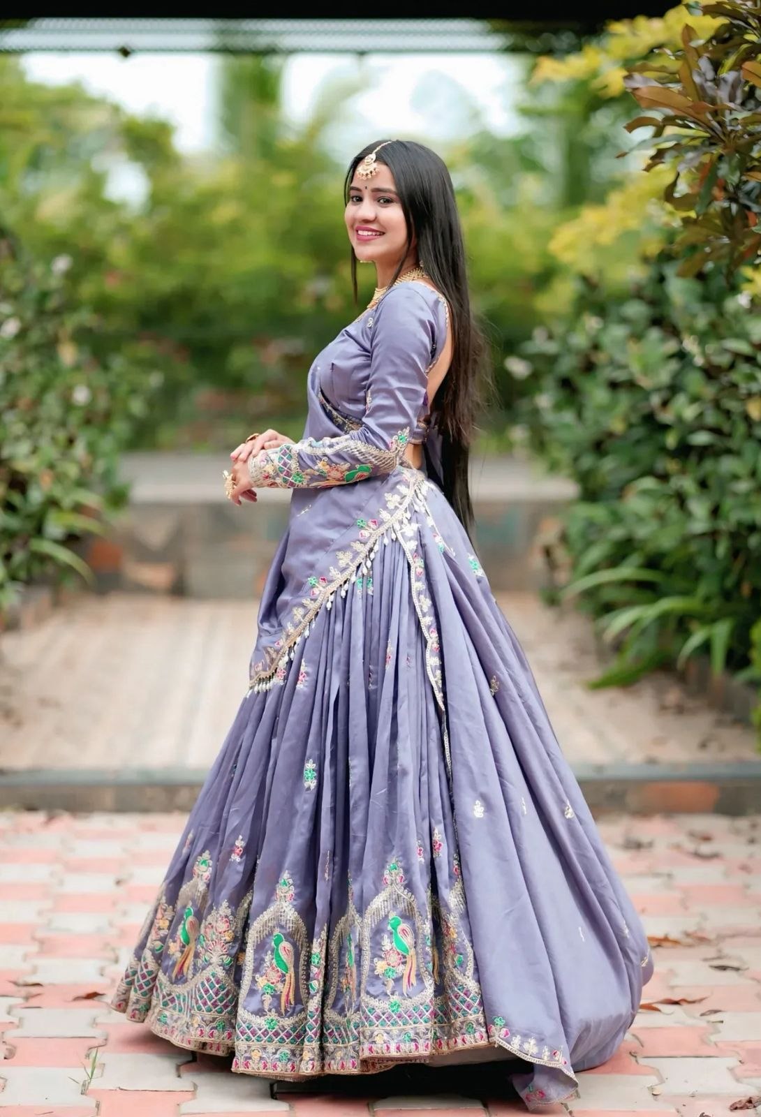 Saanviqa Chinon Coding Thread Work Lehenga Choli