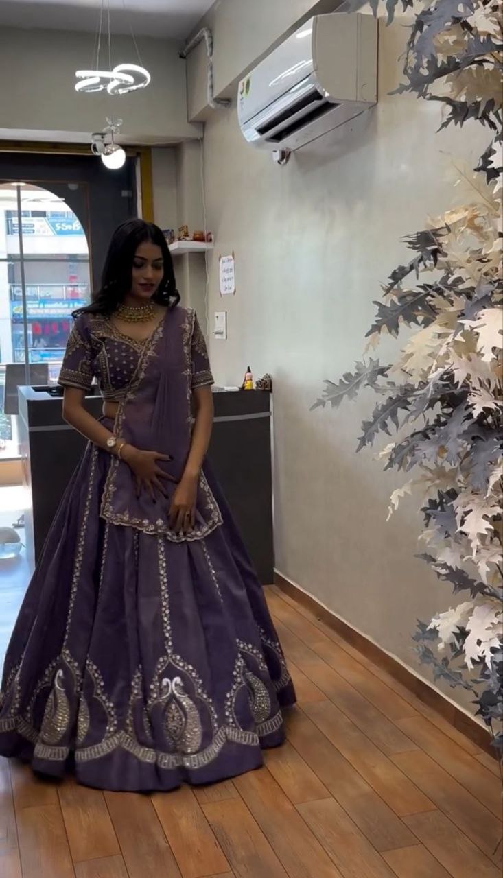 Vyanika Chinon Embroidery Lehenga Choli