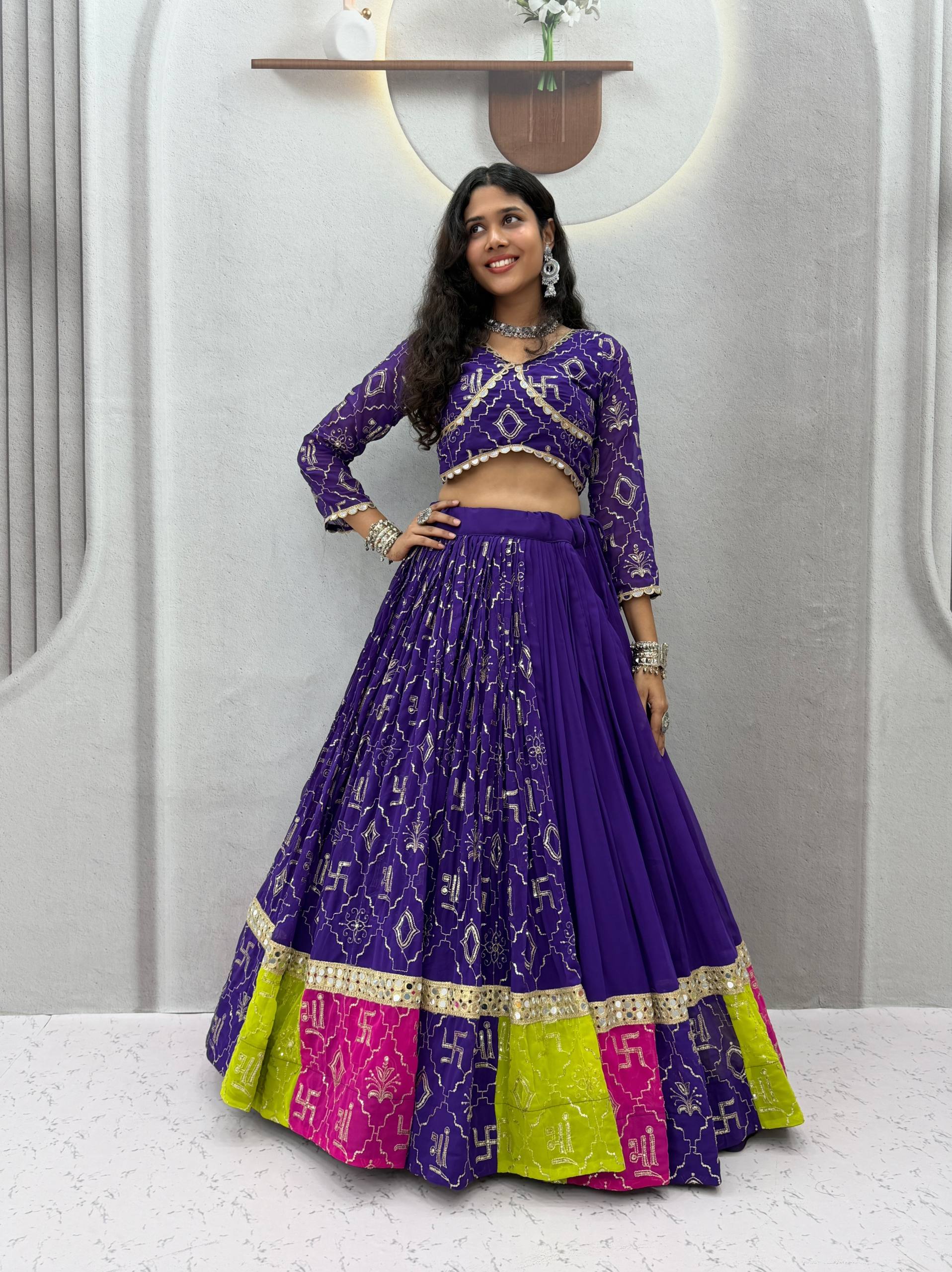 Aaralika Fox Georgette Heavy Embroidery Lehenga Choli