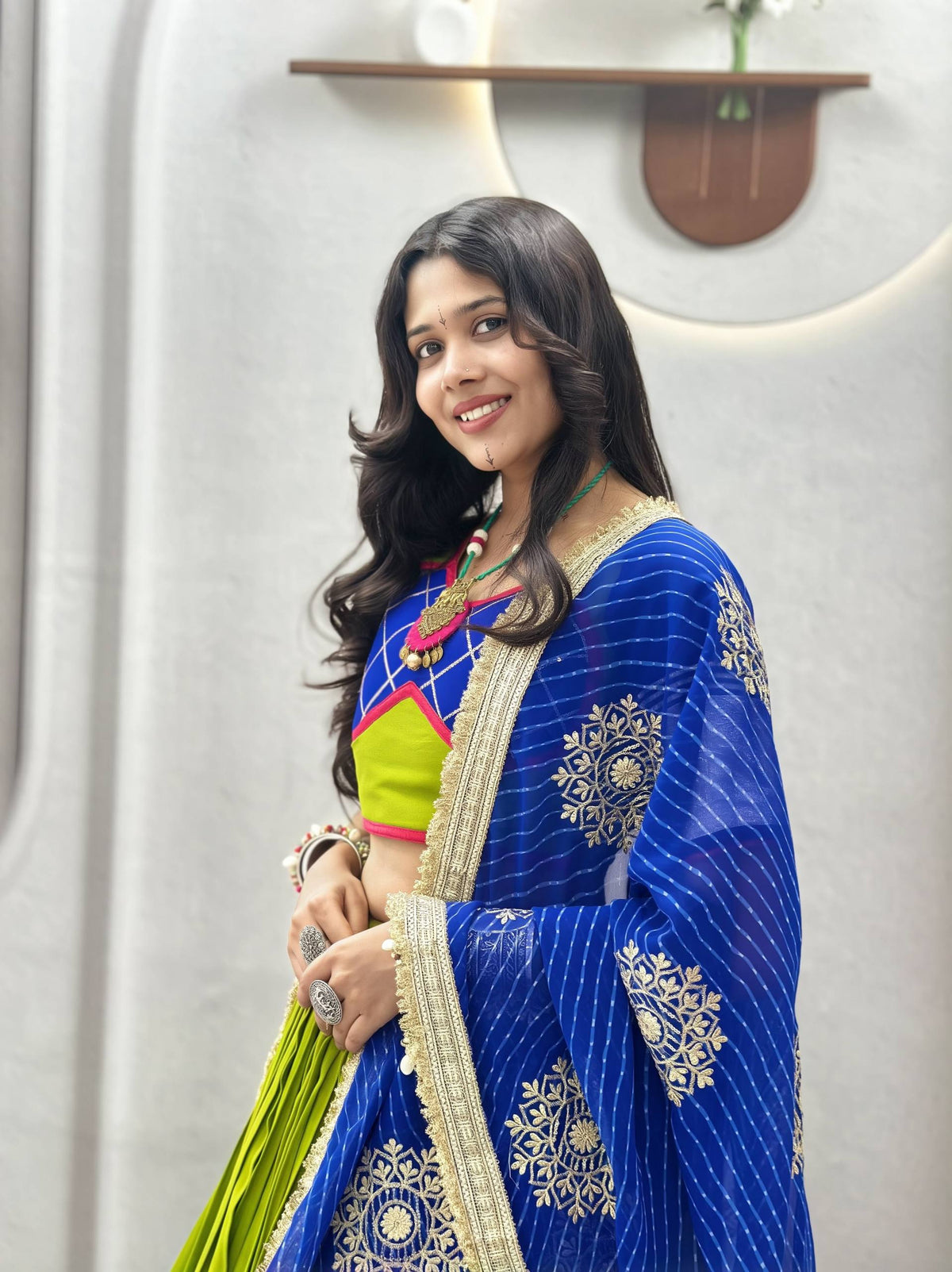 Harini Pure Cotton Heavy Ribbon Work Lehenga Choli