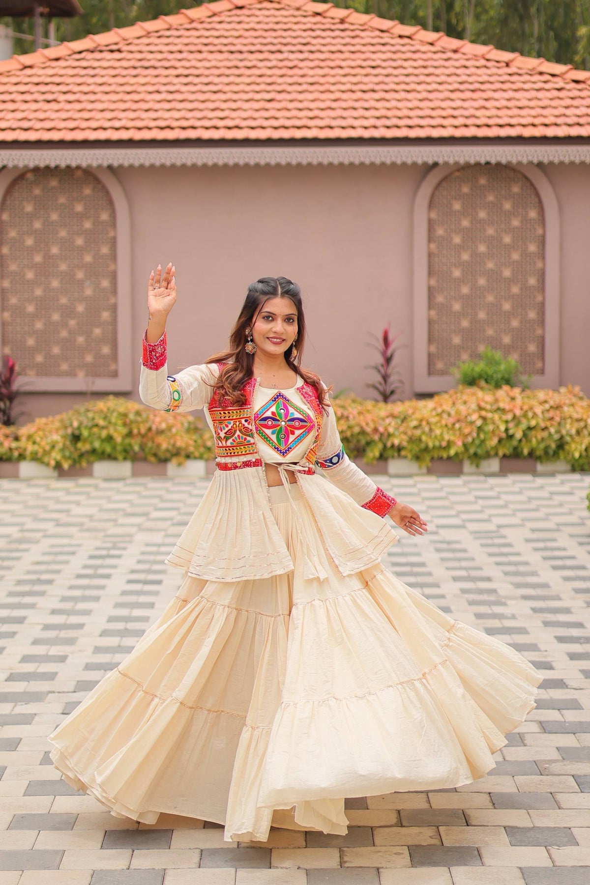 Anamika Pure Cotton Gamthi Work Lehenga Choli