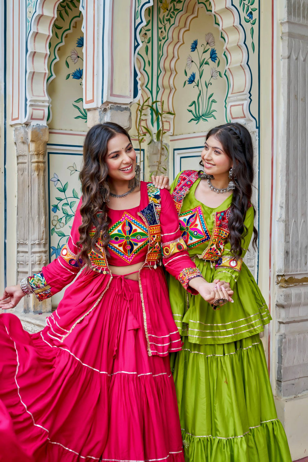 Mitali Pure Cotton Gamthi Work Lehenga Chol