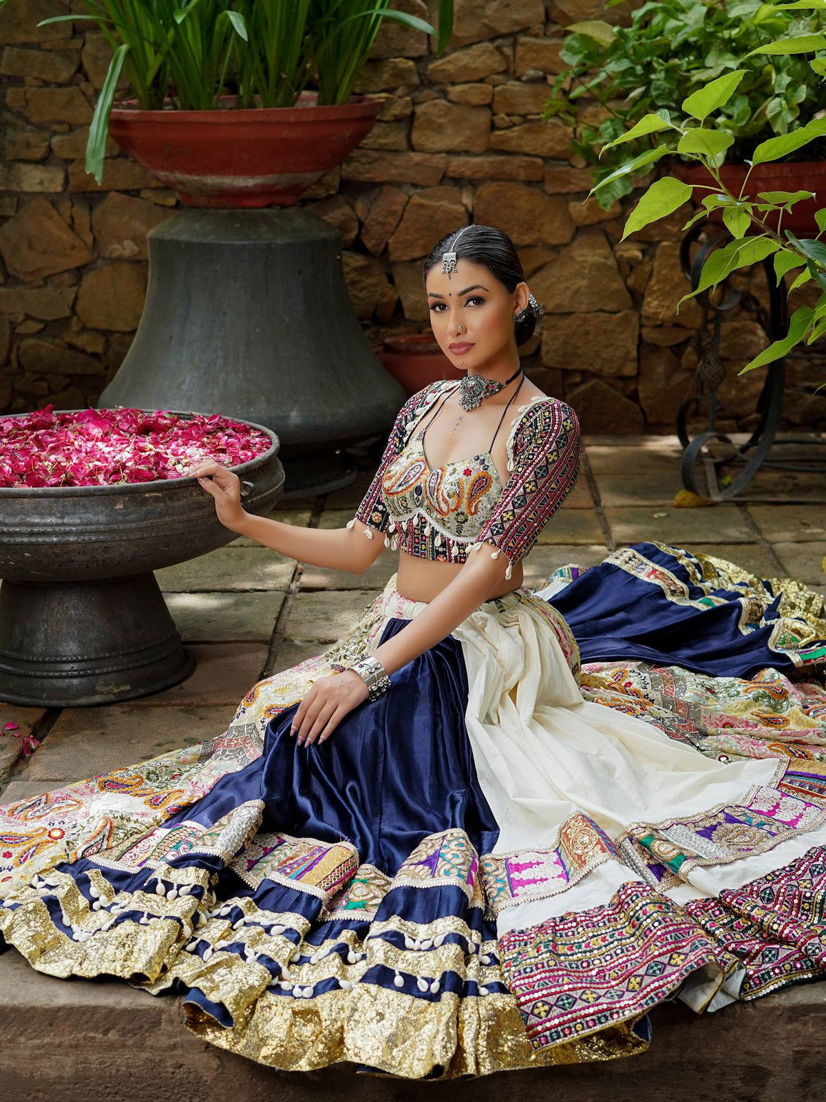 AAYATRANG MIRROR WORK LEHENGA